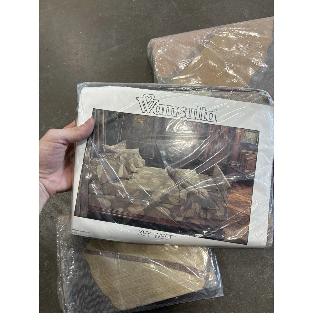 Rare Wamsutta Sadao Double Bed Sheet Set Of 3 180 Thread Count Percale NOS LEAFS
